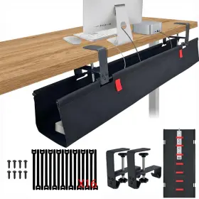 717121872576 AHOMO Desk Cable Management Drill Cord Organizer