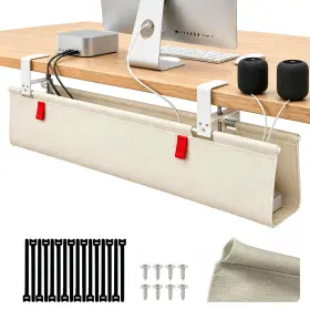 717121872675 AHOMO Desk Cable Management Drill Cord Organizer
