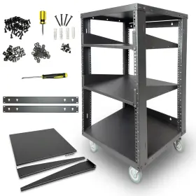 RK16U AXA AXCESSABLES Frame Network Rack Caster Wheels Shelv