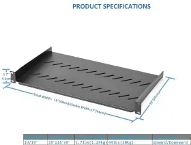 749212512481 BRAVEYCZC Server Rack Shelf Mount Tray Network #2