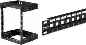 313043363354 COM Wall Mount Network Rack Trendnet Blank Keys
