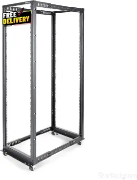 4POSTRACK42 COM Post Mobile Frame Server Rack Network Wheels