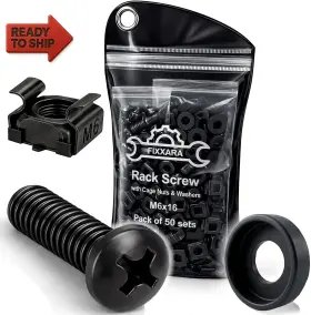 445043044087 FIXXARA Rack Mount Screws Server Cage Nuts