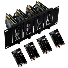 DP-0046 GEEEKPI Rack Mount Raspberry Pi Pcie Nvme Ssd Adap