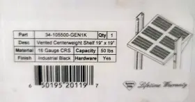 34105500GEN1K GRUBER Centerweight Shelf Vented Box #3