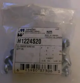 SCREW122425 HAMMOND Zinc Rack Screws Pilot Point Pack