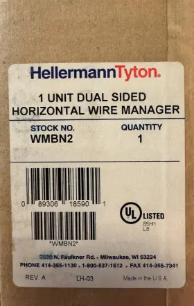WMBN2 HELLERMANNTYTON Horizontal Wire Manager Dual #3