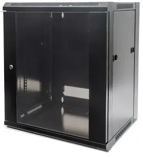 766623711715 INTELLINET Wall Mount Network Server Rack Glass
