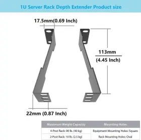 445022355333 JINGCHENGMEI Server Rack Extender Recessed #2