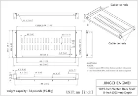 445040721790 JINGCHENGMEI Pack Disassembled Vented Cantilever #3