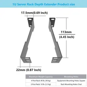 733649279536 JINGCHENGMEI Server Rack Extender Recessed Mount #2