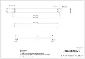 791291651032 JINGCHENGMEI Rack Mount Blank Panel Server #3