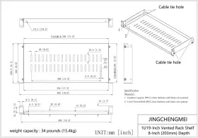 791378122684 JINGCHENGMEI Pack Vented Server Rack Shelf #3