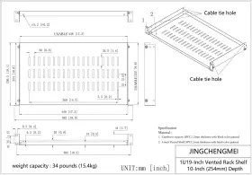 791378122691 JINGCHENGMEI Pack Disassembled Vented Cantilever #2