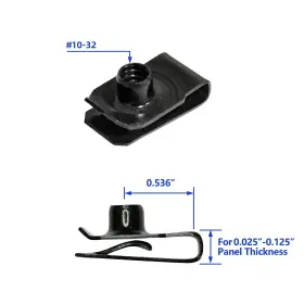 726451252958 JIT FASTENER Clip Nut Extruded Carbon Steel #2