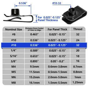 726451252958 JIT FASTENER Clip Nut Extruded Carbon Steel #3