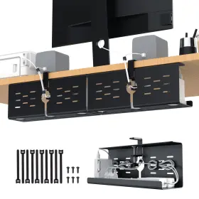 KE1415 KEEGH Desk Cable Management Tray Pack Cord Organizer