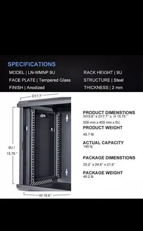 790946517105 KENUCO Wall Mount Rack Server Cabinet Data Netwo #2