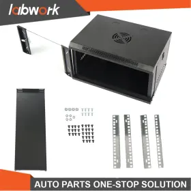 TL44085Q LABWORK Wall Network Cabinet Locking Tempered Glass