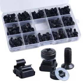 9GD1874-FBA LEONTOOL Pack Rack Mount Cage Nuts Washers Screw