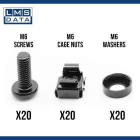060972300077 LMS DATA Cage Nuts Screws Rack Mount Server #2
