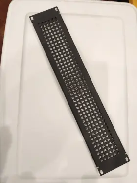 754292251014 BLANK Vented Rack Panel Steel Powder Coated