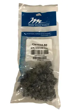 CN1032-50 MIDDLE ATLANTIC PRODUCTS Cage Nuts Bag #2
