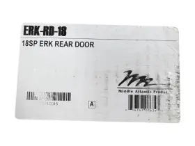 Middle Atlantic Products Erk-rd-18 - 18ru Solid Rear Door For Erk Racks New