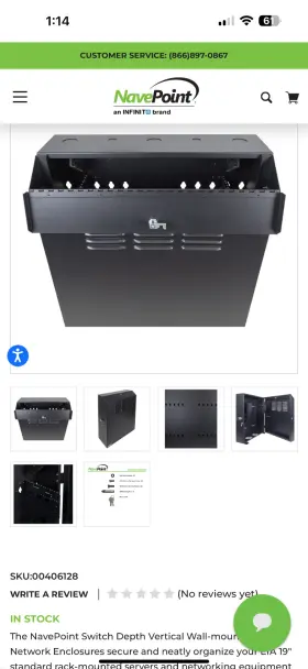 00406128 NAVEPOINT Vertical Server Rack Enclosure Parent