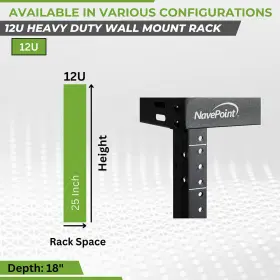 00406138 NAVEPOINT Post Frame Wall Mount Switch Network Rack #3
