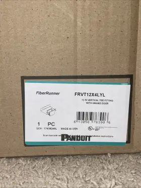 FRVT12X4LYL PANDUIT Fiberrunner Vertical Tee Fitting Hinged