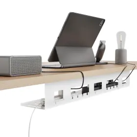 HWC1001MWH PEGZONE Desk Cable Management Tray Cord Organizer