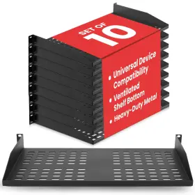 PLRSTN14UX10 PYLE Server Rack Shelf Vented Shelves Up Pack