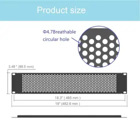 2UVBP2PC QIAOYOUBANG Pack Vented Blank Panel Rack Mount #2