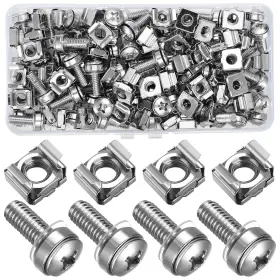 726084653306 QXAYXA Set Rack Mount Screws Cage Nuts Server