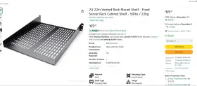 798931350829 RACKMOUNT Vented Rack Mount Shelf Server Cabinet