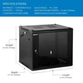 974421601013 RACKPATH Performance Wall Mount Server Cabinet #2