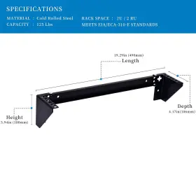 974421603147 RACKPATH Vertical Wall Mount Rack Mounting #2