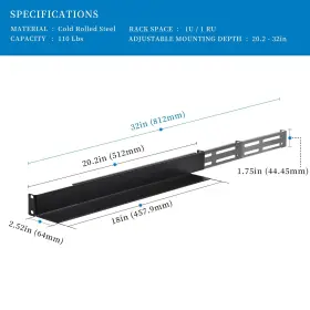 974421605363 RACKPATH Server Rack Rail #2
