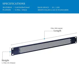 974421606124 RACKPATH Blank Rack Mount Panel Spacer Venting #2