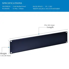 974421606131 RACKPATH Blank Rack Mount Panel Spacer Server #2