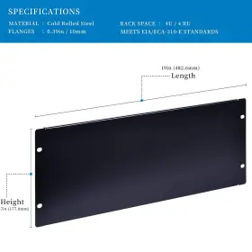 974421606179 RACKPATH Blank Rack Mount Panel Spacer Server #2