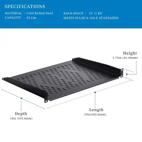 974421605158 RP RACKPATH Cantilever Rack Shelf Rackmount #2