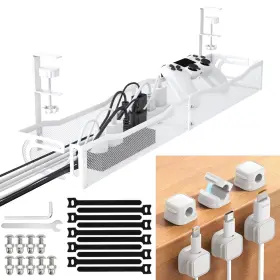BJXCP-02 SONATURE Drill Desk Cable Management Tray Cord Table