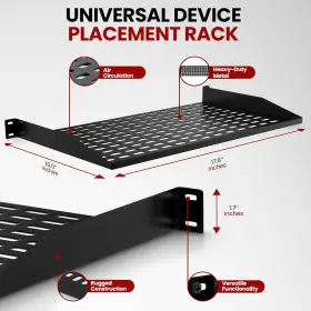 744110222357 SOUND AROUND Pyle Server Vented Shelves Air Wall #2