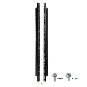 ST-RR-14U SOUND TOWN Steel Rack Rails Powder Coated Finish