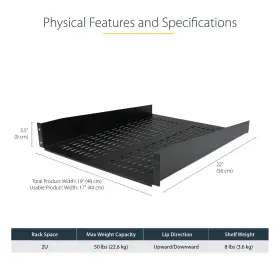 CABSHELF22V STARTECH Com Server Rack Shelf Vented Mount Tr #2