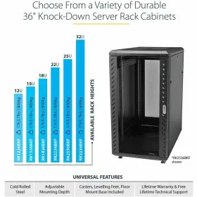 256009 STARTECH Com Server Rack Cabinet Flat Pack Lockable #3