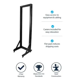 783627458811 STARTECH Com Mobile Frame Server Rack Post Cas #3