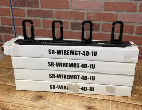 SR-WIREMGT-4D-1U RACK Wire Management Plate Rings